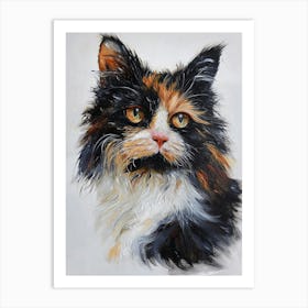 Turkish Angora Cat Painting 3 Art Print