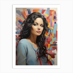 Woman With Long Hair Art Print