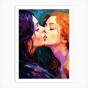 Kissing 4 Art Print