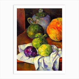 Cabbage Cezanne Style vegetable Art Print