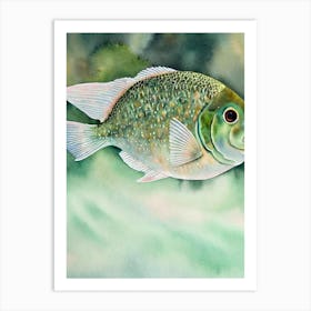 Giant Ocean Sunfish Storybook Watercolour Art Print