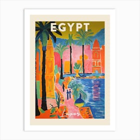 Luxor Egypt 2 Fauvist Painting  Travel Poster Art Print