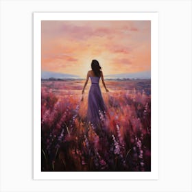 Sunset In The Field 2 Art Print