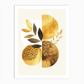 Golden Leaves 17 Art Print