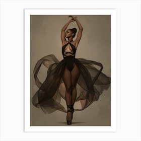 Black Ballerina 1 Art Print