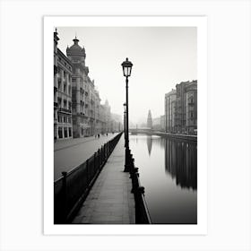 Santander, Spain, Photography In Black And White 4 Art Print