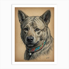 Kangaroo Dog Art Print