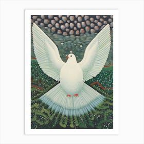 Ohara Koson Inspired Bird Painting Dove 1 Art Print