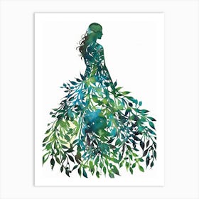 Woman In A Dress 4 Art Print