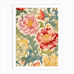 Floral Wallpaper 105 Art Print