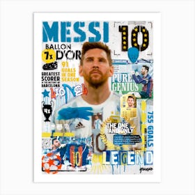 MESSI the Goat Art Print