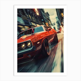 Speeding Car Art Print