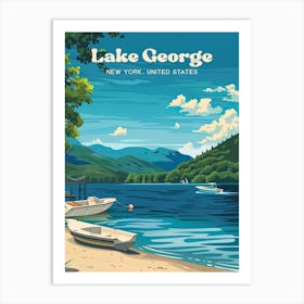 Lake George New York Art Illustration Art Print