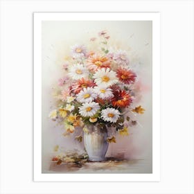 Petals and Posies: Chrysanthemum Vase Art Print Art Print