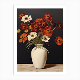 Bouquet Of Helenium Flowers, Autumn Fall Florals Painting 6 Art Print