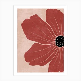 Red Flower Canvas Print Art Print