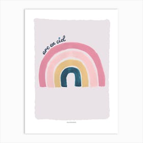 Rainbow In Pink And Teal Art Print