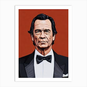 Tommy Lee Jones Illustration Movies Art Print