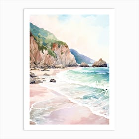 A Sketch Of Pfeiffer Beach, Big Sur California Usa 2 Art Print