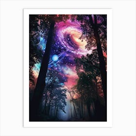 Galaxy Forest 1 Art Print