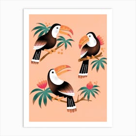 Gossiping Toucan Trio Art Print