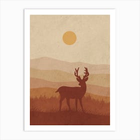 Deer In The Woods 1 Art Print