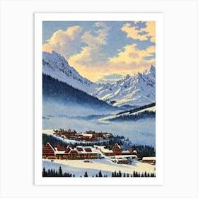 Big Sky, Usa Ski Resort Vintage Landscape 2 Skiing Poster Art Print