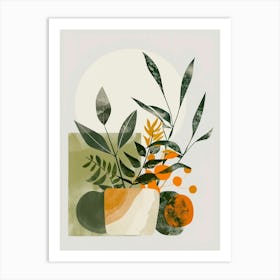 plants and leaves 1 Art Print