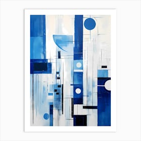 Abstract Blue Painting Art Print