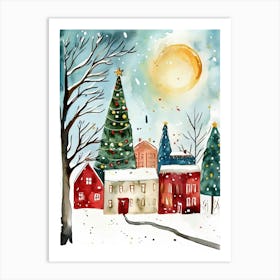 Christmas Village 5 Art Print