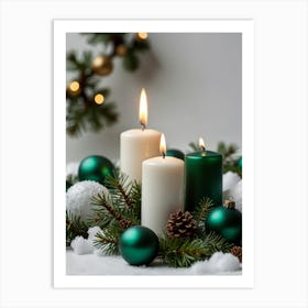 Christmas Candles Art Print