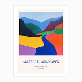 Colourful Abstract Durmitor National Park Montenegro 2 Poster Blue Art Print