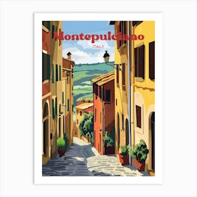 Montepulciano Tuscany Italy Digital Travel Art Art Print