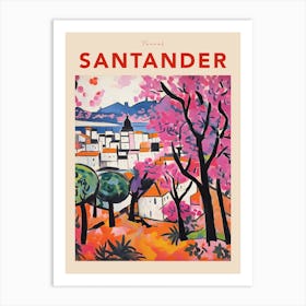 Santander Spain 4 Fauvist Travel Poster Art Print