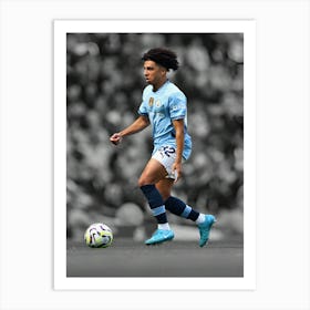 Rico Lewis Of Manchester City Art Print