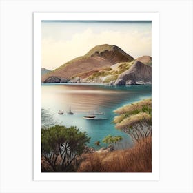 Komodo Island Indonesia Soft Colours Tropical Destination Art Print