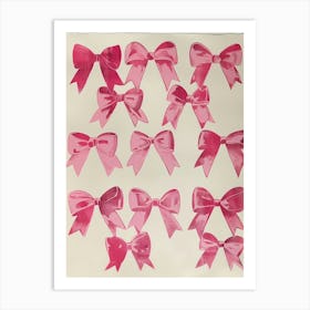 Cherry Bows Collection 2 Pattern Art Print