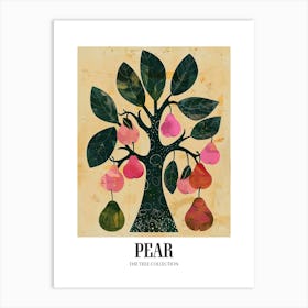 Pear Tree Colourful Illustration 1 Poster Art Print