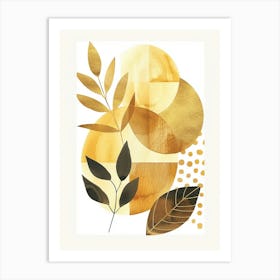 Golden Leaves Framed Print Art Print