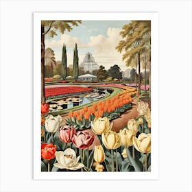 Tulips In The Garden Art Print