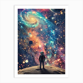 Astronaut In Space Art Print