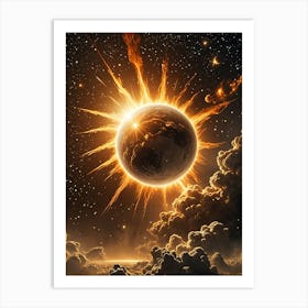 Sun In Space Art Print