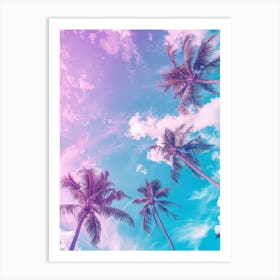 Sky With Palm Trees Art Print