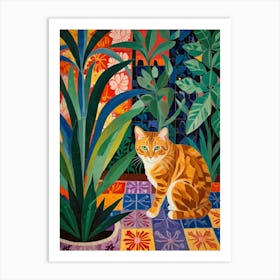 Cat In The Garden 7 Art Print