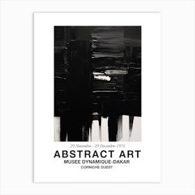 Black Brush Strokes Abstract 2 Exhibition Poster Art Print