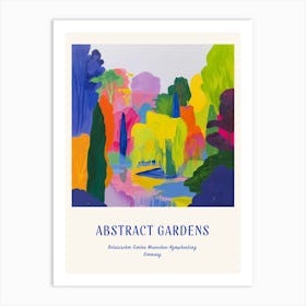 Colourful Gardens Botanischer Garten Muenchen Nymphenburg Germany 4 Blue Poster Art Print