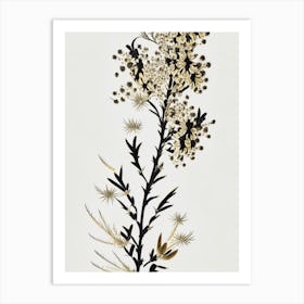 Joshua Tree Pattern Gold And Black (10) Art Print