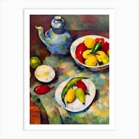 Serrano Pepper Cezanne Style vegetable Art Print