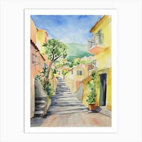 Reggio Calabria, Italy Watercolour Streets 3 Art Print