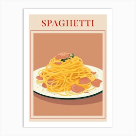 Spaghetti Carbonara Italian Pasta Poster Art Print